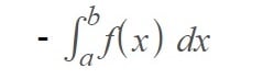 definite integral for negative area